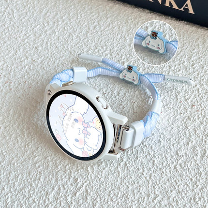 适用华为gt3手表带新款gt4/5/6编织手绳gt2智能手表链watch4/3pro手表带专用gt1女款夏季46/42mm女士可爱系列