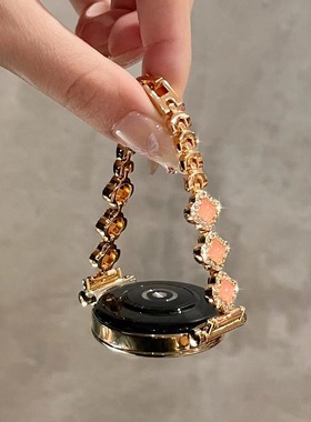 适用华为gt4手表带新款gt5/6系列腕表四叶草手链女款智能手表链watch4/3pro手表带金属watchgt2女士高级感女