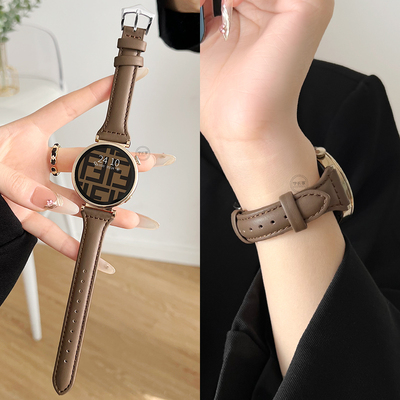 Uhada高品质真皮小蛮腰针扣表带