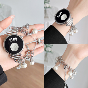 专用手链 金属watchgt5轻奢适配智能运动4pro高级感女表watch3高端系列腕表2女款 适用华为watch gt6手表带新款