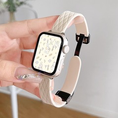 适用华为手表watchfit3表带夏天4硅胶磁吸fit2智能运动手环fit1腕带小香风表链fitnew手链透气女款手表带夏季
