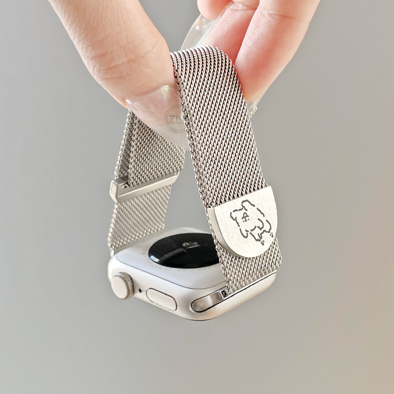 Uhada圆尾双节米兰磁吸插画表带