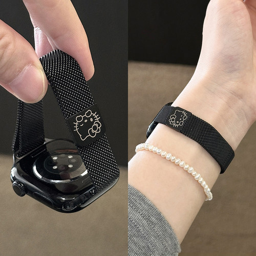 适用华为watch fit5手表带金属磁吸5pro高级感女款高端系列watchfit4新款腕表带女士3智能运动2表链1专用手带