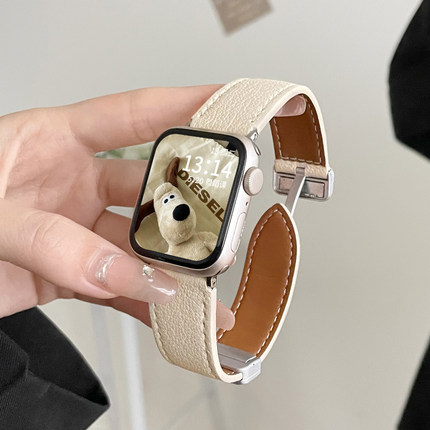 适用华为watch fit4手表带真皮磁吸4pro新款智能运动watchfit3手表链女款腕表2手环腕带女款夏天创意夏季轻奢