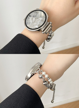 适用华为watchgt4新款gt5/6手表带gt3pro女款智能手表链watch4表链gt21手表带41mm女士金属手链荣耀腕表女式