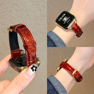 专用手环腕带 腕表4pro高级感秋冬系列表链2女款 适用华为watch fit4手表带女士真皮手带watchfit3智能运动新款