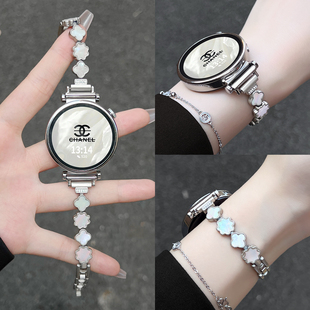 适用oppo watch x2mini手表带新款金属手链oppowatchx2mini智能运动手环4Pro女生手表链x2夏天一加2代高级感1