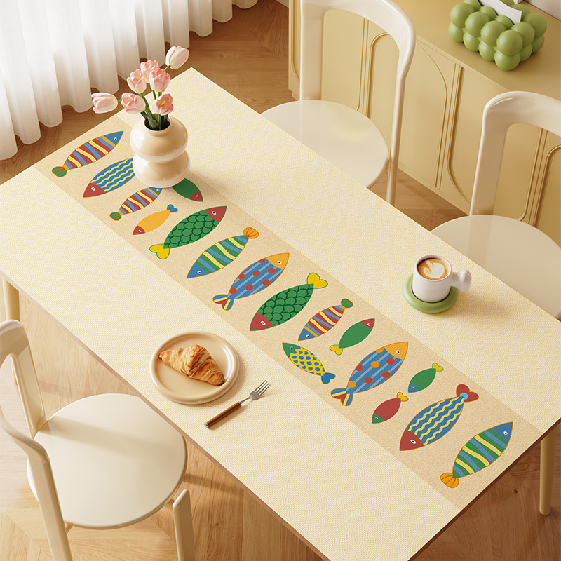 美式清新桌布防油防水防烫免洗高级感餐桌垫隔热茶几桌面保护垫子