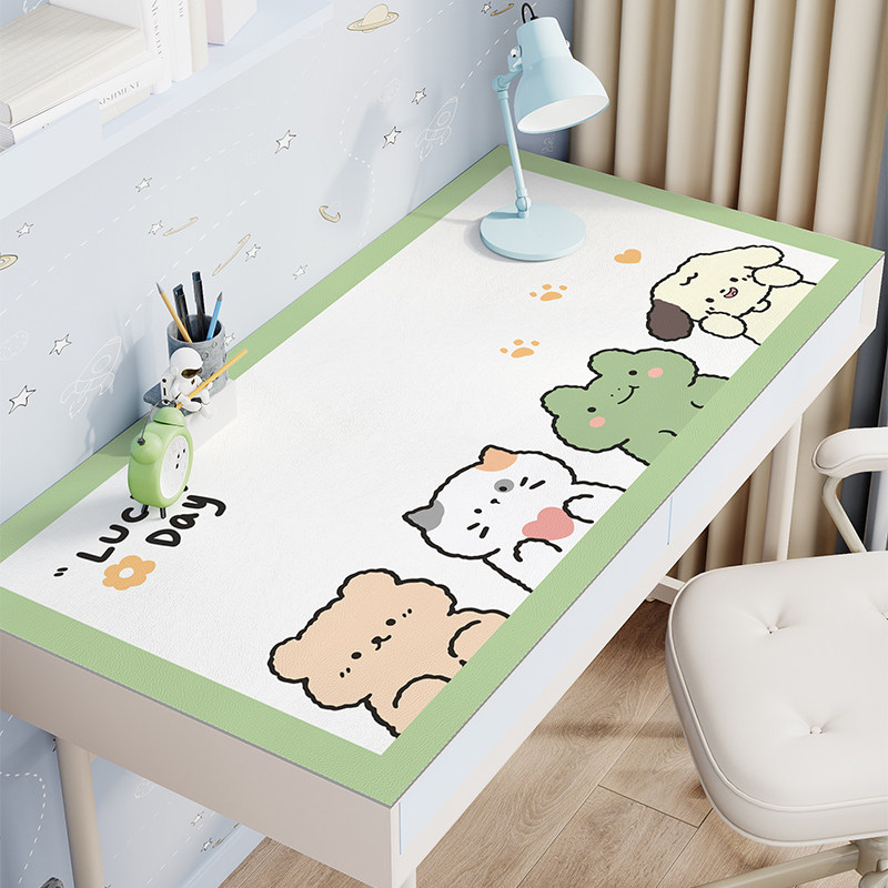 儿童卡通书桌垫防水防脏皮革餐桌垫写字台环保护眼电脑桌面保护垫,居家布艺,桌布,淘宝优惠券,粉丝福利购,淘宝优惠卷
