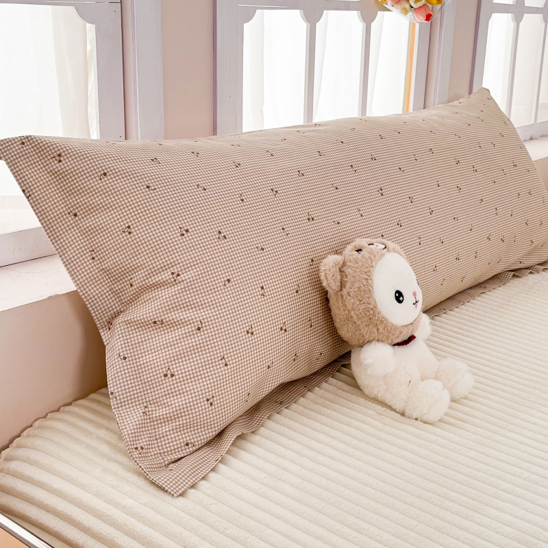 【天猫正品】北欧风全棉双人长枕套1.5m加长情侣抱枕1.8纯棉靠腰