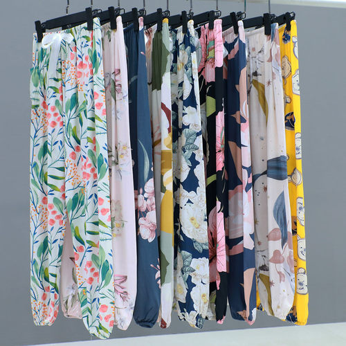 女夏棉绸睡裤，防蚊可外穿灯笼裤