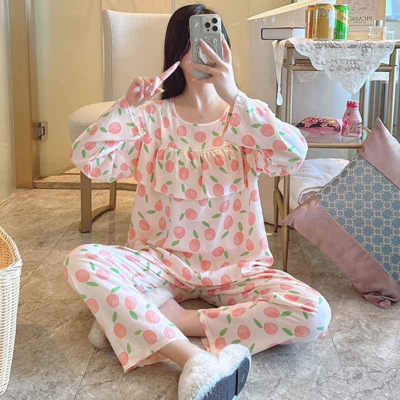 2024防凸点家居服棉绸睡衣女夏