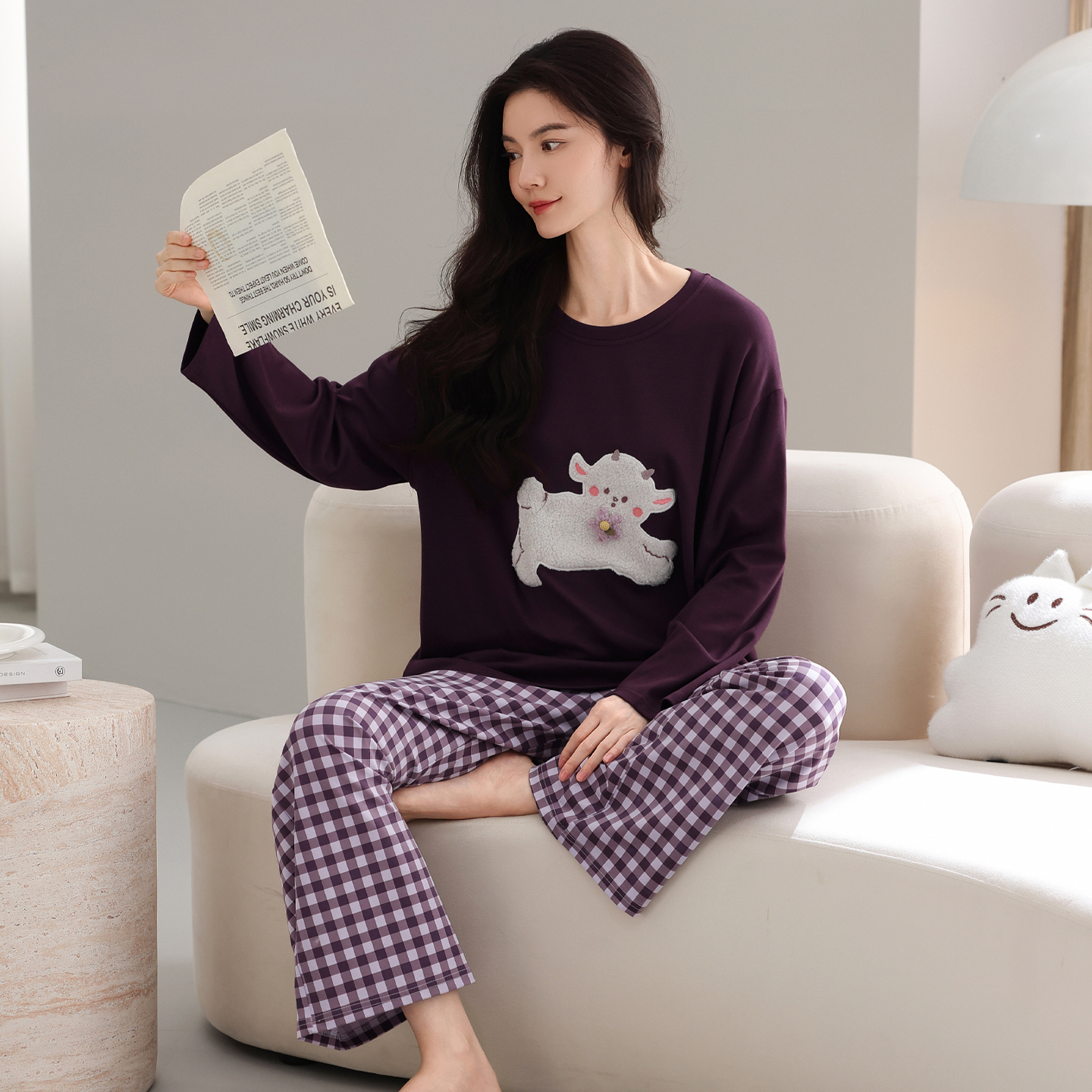 2025年女睡衣秋季新款纯棉家居服