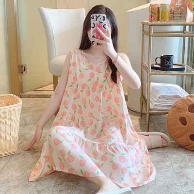 小清新棉绸睡裙女夏季