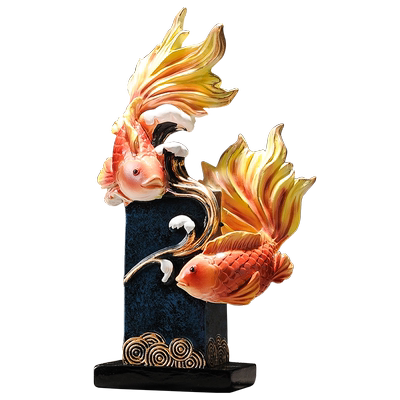 如鱼得水招财摆件锦鲤工艺品