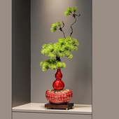 宝百福葫芦花瓶入户玄关摆件客厅迎客松装 新中式 招财元 饰高级感