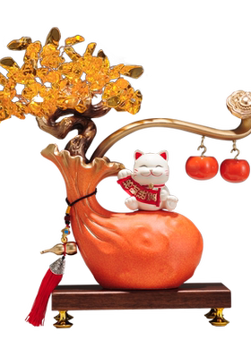 新中式酒柜电视柜摆件乔迁送礼