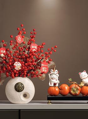 2025年新年过年装饰品蛇年春节用品贺年摆件发财果福桶乔迁礼物