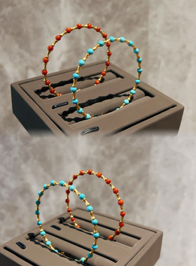 18K金美松南红手镯原创设计实物拍摄深圳水贝实体店可代发