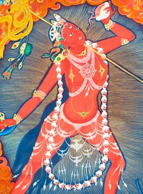 Nāropa的金刚瑜伽母画 西藏绘画唐卡高清电子图片喷绘临摹素材