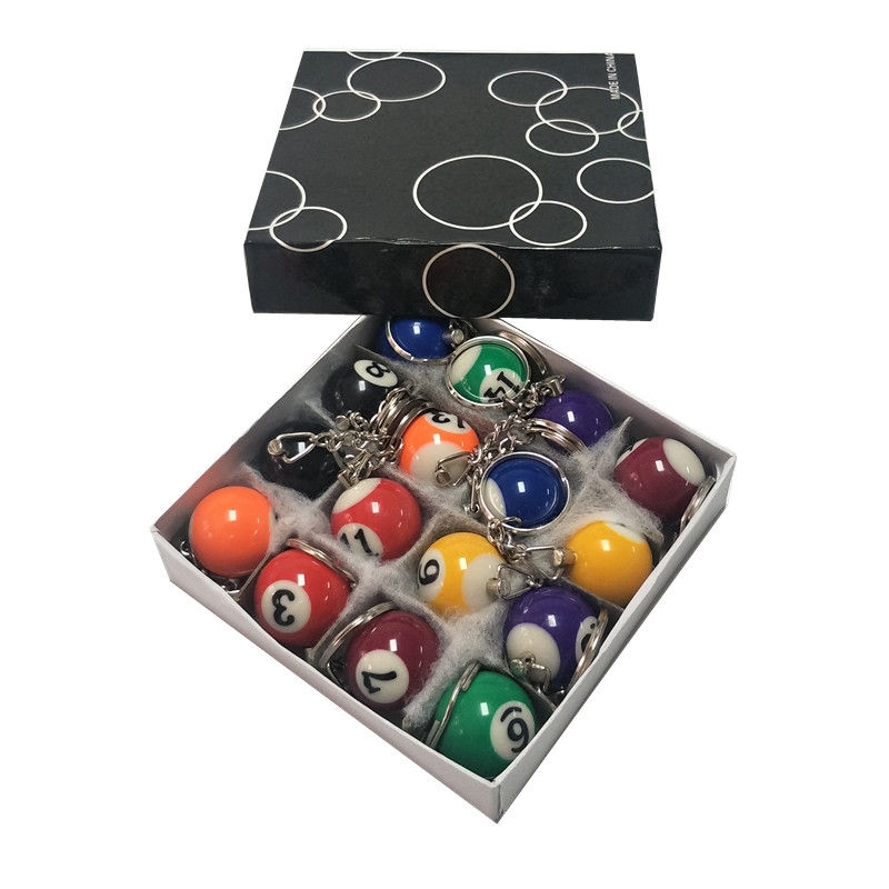 台球挂件礼品球厅充值送时尚创意简约饰品迷你小球钥匙扣/链