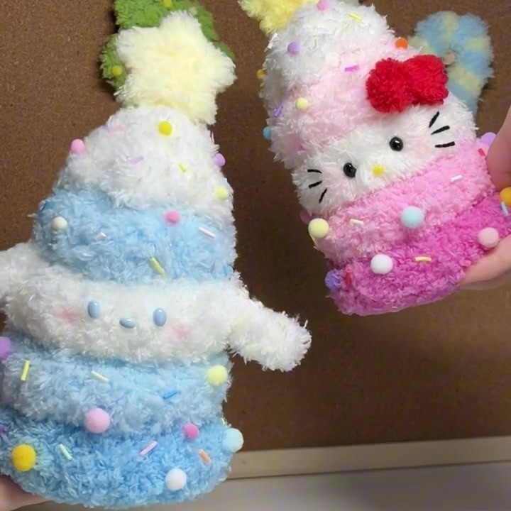 圣诞diy帕恰狗KT猫扭扭棒圣诞树可爱摆件送情侣闺蜜创意生日礼物