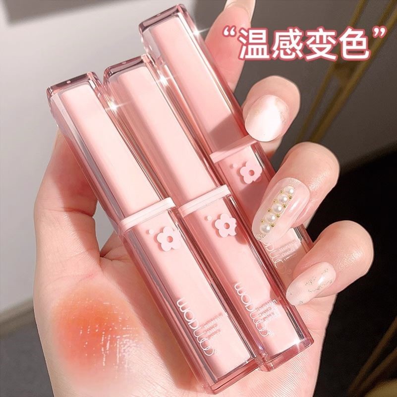 儿童变色唇膏女保湿滋润小女孩专用防干裂有色温变润唇膏