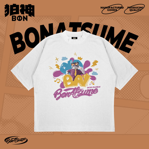 【BON】2026SS05短袖T恤 联名系列-老白 宽松福瑞FURRY210g