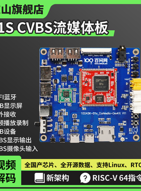 韦东山多媒体Linux开发板全志D1s RISC-V国产板载WIFI蓝牙支持RGB