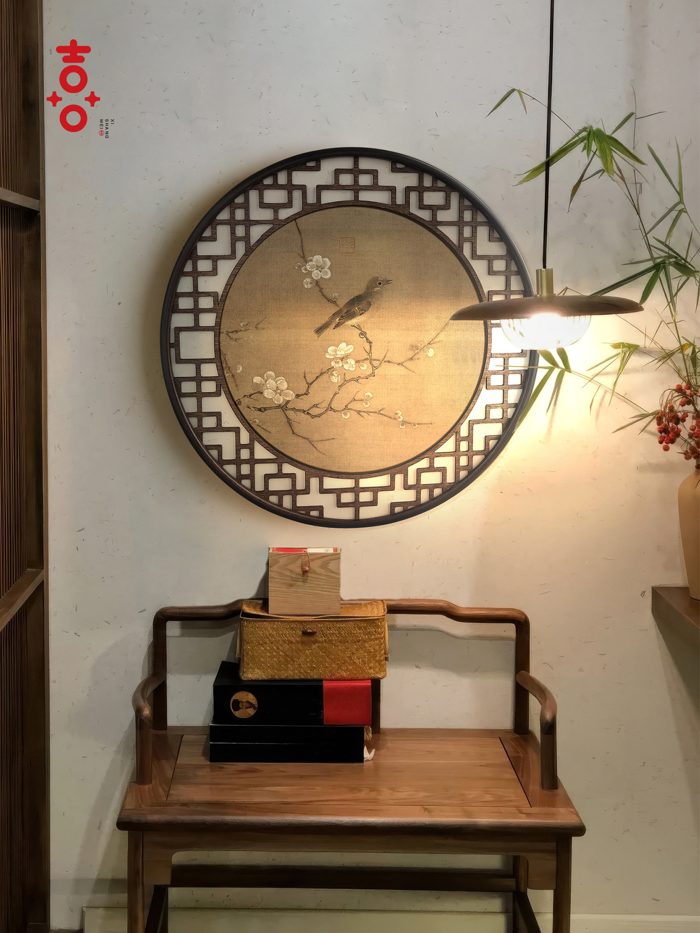 宋代美学新中国风研究背景墙花鸟装饰画茶室中国风挂画实木雕刻画