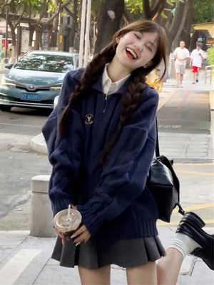 韩风chic一整套学院风jk制服套装秋冬新款减龄显瘦遮肉迪士尼穿搭