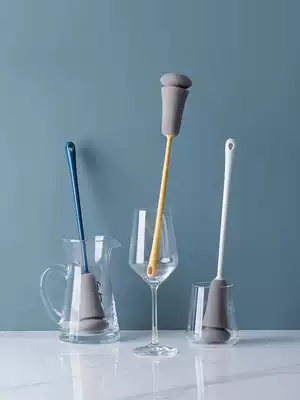 Cup brush Long handle fine bottle brush Kitchen cleaning brush Bottle brush Elongated and extended high temperature resistant fine bottle brush