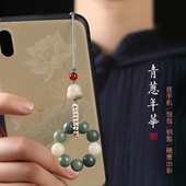 中国风菩提手机挂绳珠串短款 指环扣女精致夏天可爱防丢挂件吊坠链