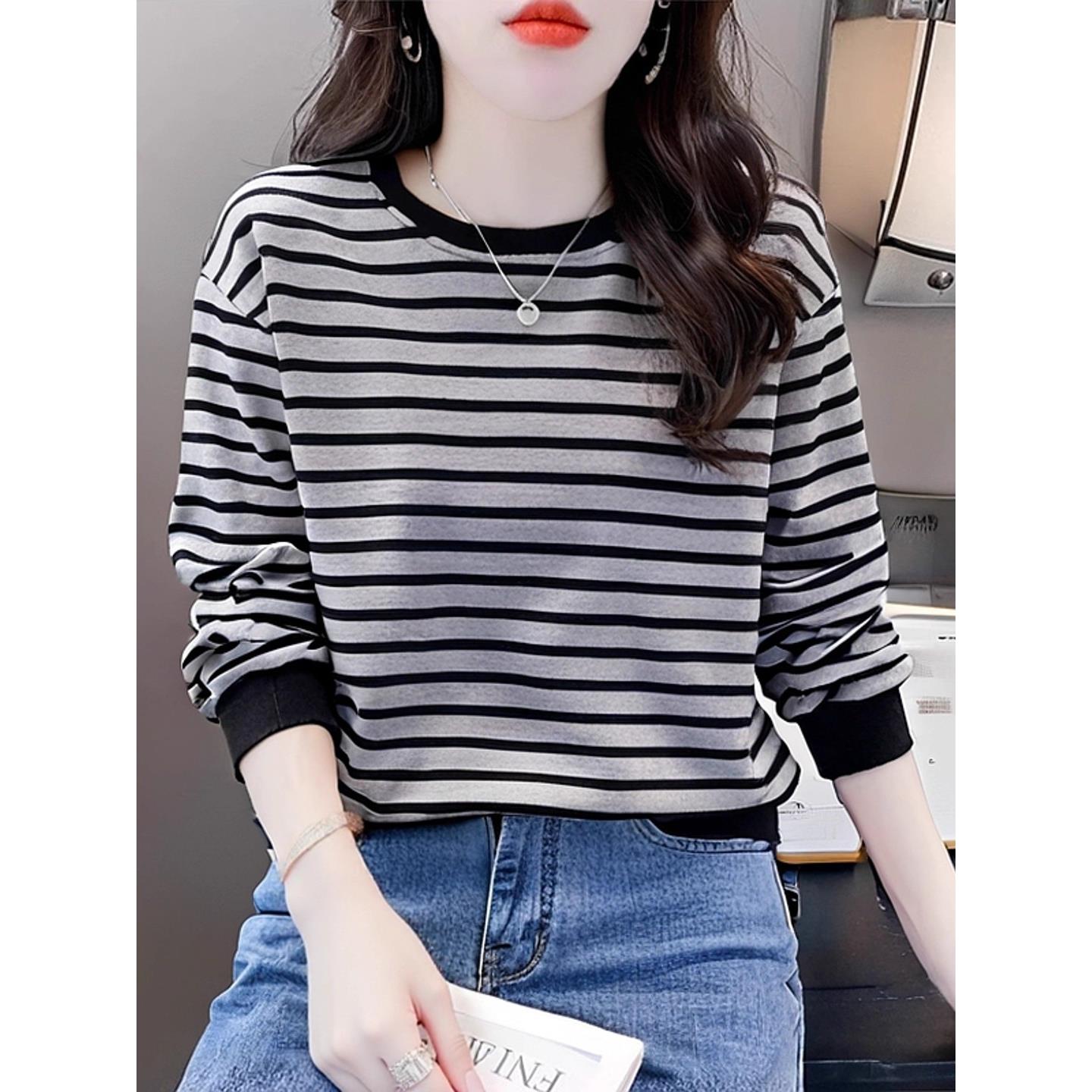 ROUMIKL卫衣女新款2025爆款时尚洋气宽松百搭圆领秋季上衣服女装