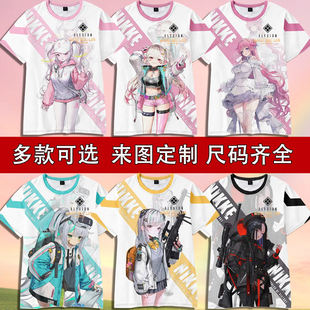 胜利女神NIKKE游戏桃乐丝 波莉 迪塞尔短袖T恤二次元衣服动漫痛衣