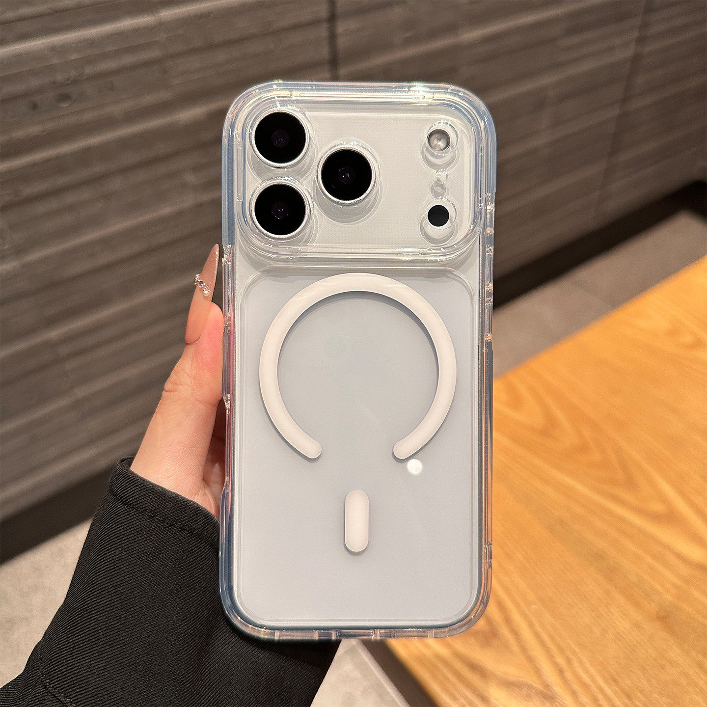 Magsafe磁吸适用苹果17promax手机壳新款iPhone16pro透明气囊15软边硅胶plus简约Air高级感14小众13全包防摔