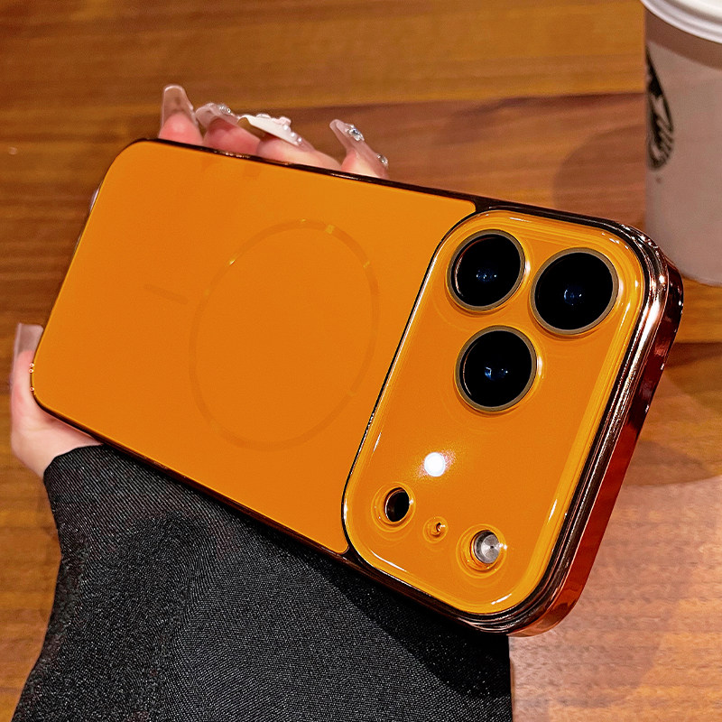 秒变17大视窗适用苹果17promax手机壳新款Magsafe磁吸iPhone16保护套Air带镜头膜15全包防摔14磨砂玻璃超薄女