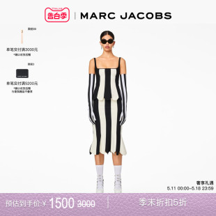 JACOBS 折扣 TOP 黑白扇形边缘条纹吊带上衣 MARC