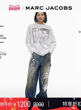 【季末折扣】MARC JACOBS/莫杰 X FUTURA 棉质印花长袖T恤