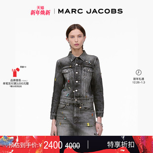 MARC 末折扣 JACOBS 莫杰 丹宁牛仔复古黑色夹克外套上衣 季