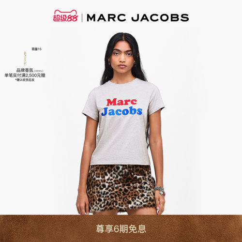 【新品】MARC JACOBS/莫杰 MJ 棉质字母设计圆领短袖T恤上衣