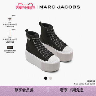 新品 MARC JACOBS 帆布鞋 SNEAKER MJ 高帮厚底松糕休闲鞋