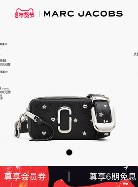 【冬季新品】MARC JACOBS/莫杰 SNAPSHOT 牛皮花朵设计斜挎相机包