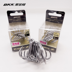 BKK黑金刚6071-4X-HG新防锈4倍强1/0 2/0黄鲣炮弹金枪海钓三本钩