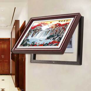 新中式电表箱装饰画遮挡配电箱盒配弱电闸网线盒电箱盖面板挂画