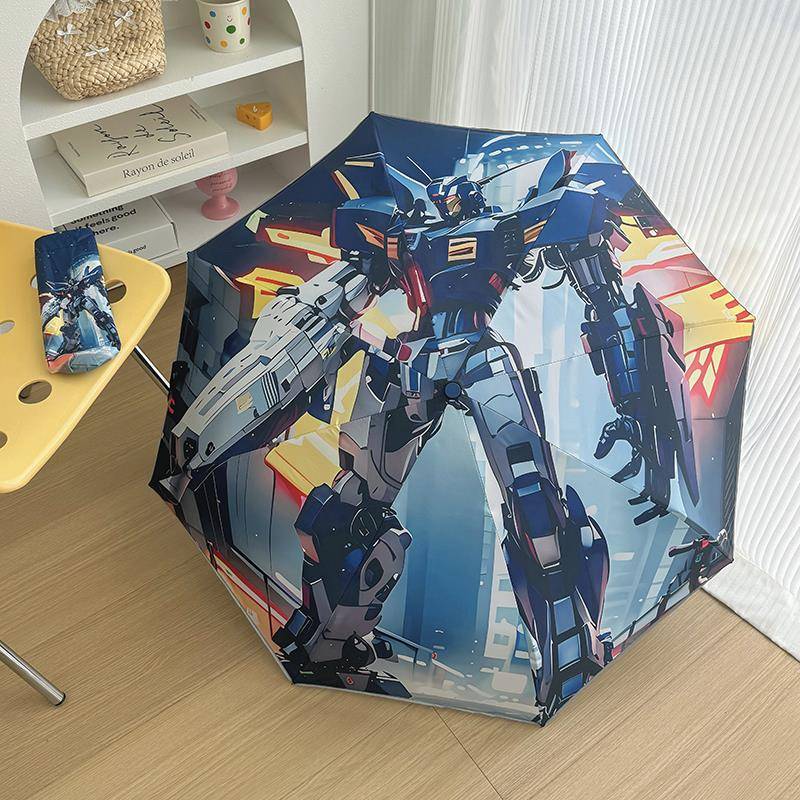 防回弹全自动儿童雨伞男女小学生折叠伞男童女童大童超轻晴雨两用