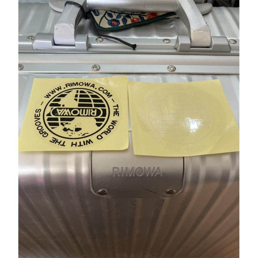 日默瓦一套透明黑白logo贴 经典工艺铭牌内标贴纸非黑即白