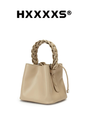 HXXXXS小众设计2025新款水桶包编织手提高级感时尚菜篮子单肩包