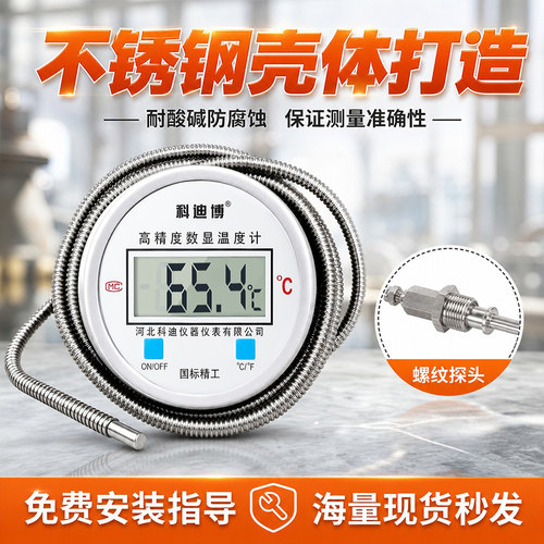 温度计水产水温表高精度水温测量计电子数显测温仪室外鱼池实验室