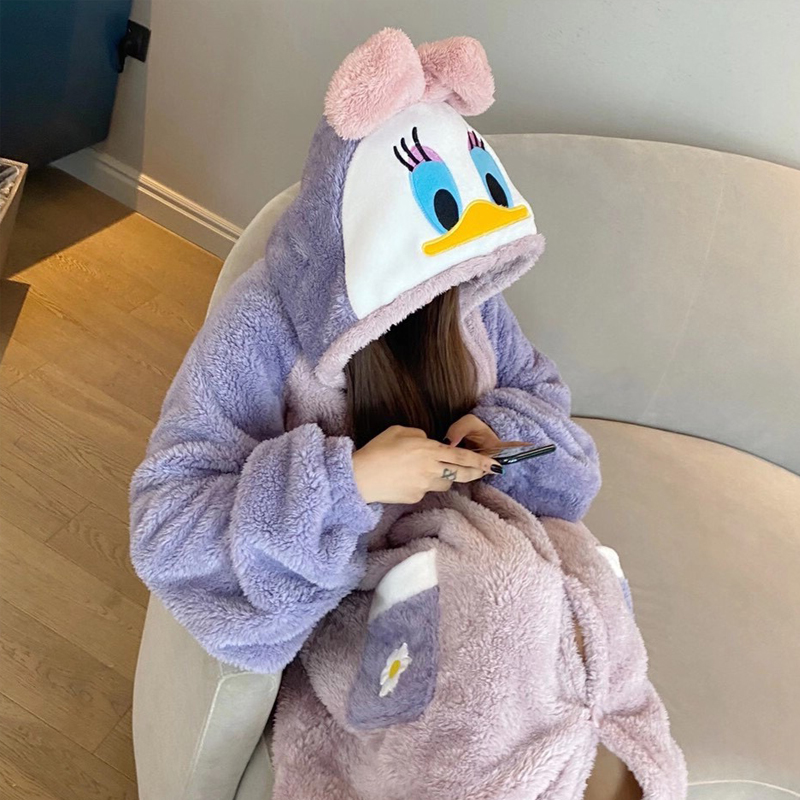 珊瑚绒女士秋冬款加厚大码家居服